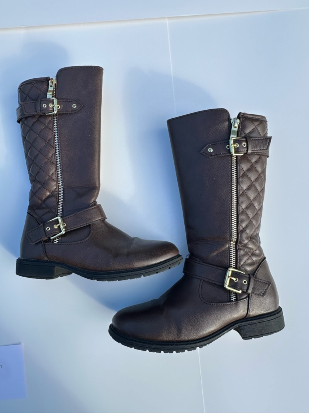 Thereabouts girl 2M Hailey flat heel brown riding boots